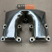 17500-66 Chrome Shovelhead Rocker Box Cover Front - Used