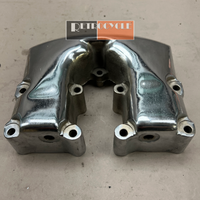 17500-66 Chrome Shovelhead Rocker Box Cover Front - Used