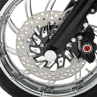 0214-0374 - DRAG SPECIALTIES Axle Caps - Chrome - Front W16-0331