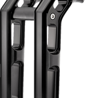 0603-1144 - ARLEN NESS Method Kickback Handlebar Riser - Softail Gauge Cut-Out - 10" - Black 520-053