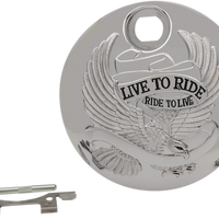 0703-0803 - DRAG SPECIALTIES Live to Ride Console Door - Chrome T22-0151CA