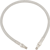 0711-0055 - DRAG SPECIALTIES Oil Line with Fittings - Stainless Steel - 22" 622