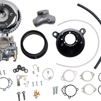 1001-0090 - S&S CYCLE Super G Carburetor with Stealth Air Cleaner Kit - Chrome - Twin Cam 110-0150