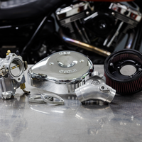 1001-0090 - S&S CYCLE Super G Carburetor with Stealth Air Cleaner Kit - Chrome - Twin Cam 110-0150