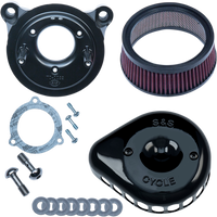 1010-2324 - S&S CYCLE Mounted Air Cleaner - Black - Throttle By Wire 170-0438
