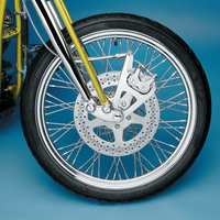 PERFORMANCE MACHINE (PM) Single Disc Caliper - Front - Chrome - Springer 88-99 1217-0017-CH
