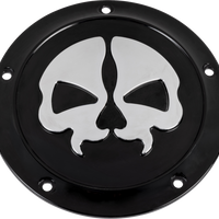 1107-0553 - DRAG SPECIALTIES Split Skull Derby Cover - Black 78046B