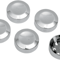 1201-0597 - DRAG SPECIALTIES Rear Pulley Bolt Cover - Chrome D26-0152
