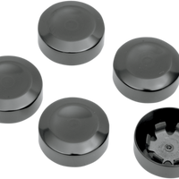 1201-0597 - DRAG SPECIALTIES Rear Pulley Bolt Cover - Chrome D26-0152