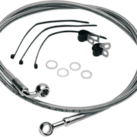 1204-2740 - DRAG SPECIALTIES Brake Line - Front (Upper) - Stainless Steel 640115