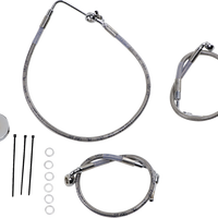 1204-2741 - DRAG SPECIALTIES Brake Line - Front (Lower/Upper) - Stainless Steel 640116