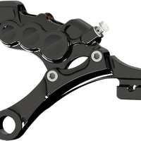 1701-0607 - ARLEN NESS 6-Piston Caliper - Front Right - Black - 14" 02-213