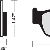 1720-0282 - DRAG SPECIALTIES Organic Brake Pads - Street 500/750 XG FAD643