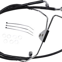 1741-2512 - DRAG SPECIALTIES Brake Line - Front - Black - +8" 620085-8BLK