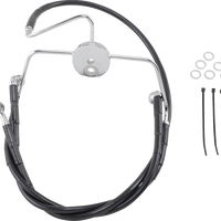 1741-2522 - DRAG SPECIALTIES Brake Line - Front - Black - +4" 644410-4BLK