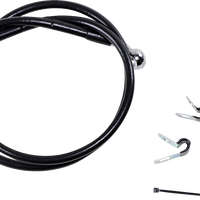 1741-2532 - DRAG SPECIALTIES Brake Line - Front (Upper) - Black 660310-BLK