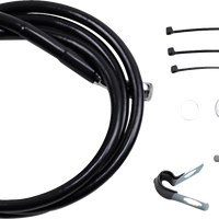 1741-2561 - DRAG SPECIALTIES Brake Line - Front - Black - +10" - FXD '00-'05 640112-10BLK