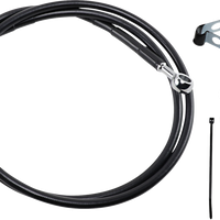 1741-2584 - DRAG SPECIALTIES Brake Line - Front - Black - +8" 640115-8BLK