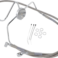 1741-2635 - DRAG SPECIALTIES Brake Line - Front - +4" - Stainless Steel 644410-4