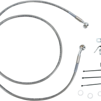 1741-2652 - DRAG SPECIALTIES Brake Line - Front - +8" - Stainless Steel 660214-8