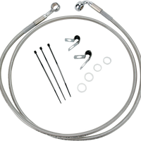 1741-2679 - DRAG SPECIALTIES Brake Line - Front - +10" - Stainless Steel 640113-10