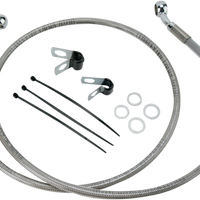 1741-2682 - DRAG SPECIALTIES Brake Line - Front - +6" - Stainless Steel 640112-6