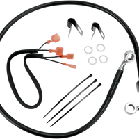 1741-2960 - DRAG SPECIALTIES Brake Line - Rear - Black 640320-BLK