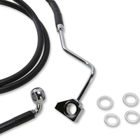 1741-4507 - DRAG SPECIALTIES Brake Line - Front - Black - +6" 615220-6BLK