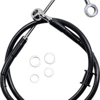1741-5770 - DRAG SPECIALTIES Brake Line - Front (Upper) - Black 618300-BLK