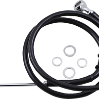 1741-5786 - DRAG SPECIALTIES Brake Line - +8" - Black - '15-'17 Softail 618302-8BLK