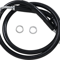 1741-5821 - DRAG SPECIALTIES Brake Line - +6" - Black - '18-'21 Softail 618604-6BLK