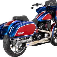 1800-2520 - S&S CYCLE SuperStreet 2:1 50 State Exhaust System - M8 Softail - Stainless Steel 550-0996B