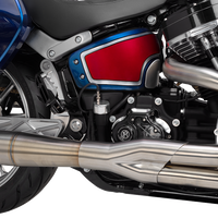 1800-2520 - S&S CYCLE SuperStreet 2:1 50 State Exhaust System - M8 Softail - Stainless Steel 550-0996B