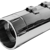 1801-0850 - S&S CYCLE 4.5" Mufflers - Chrome with Chrome Tracer 550-0624