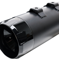 1801-1077 - S&S CYCLE MK45 Mufflers - Black - Black Thruster 550-0666