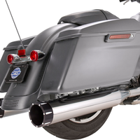 1801-1079 - S&S CYCLE MK45 Mufflers - Chrome - Black Tracer 550-0668