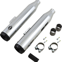 1801-1477 - S&S CYCLE Grand National Slip-On Mufflers - Chrome 550-0755B