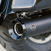 1801-1767 - S&S CYCLE 4-1/2" GNX Slip-On Mufflers - Guardian Black 550-1078