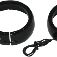 2001-1757 - CUSTOM DYNAMICS Lighted Passing Lamp Trim Ring '06-'13 FLHT - Black CDTB-45TR-2B