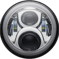 2001-2375 - CUSTOM DYNAMICS Headlamp - 7" - LED - Chrome CD-7-13-C