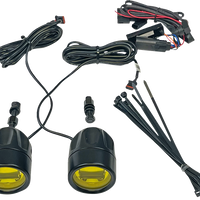2001-2582 - CUSTOM DYNAMICS Fog Light - Black - Yellow Lens PB-FOG-BCM-YB