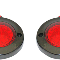 2020-1693 - CUSTOM DYNAMICS LED Flat Turn Signals - 1156 - Black - Red Lens PB-FB-R-1156BR
