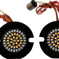 2020-1891 - CUSTOM DYNAMICS Flat Rear Turn Signal 1156 - Amber Lens GEN-4-AR2-1156T