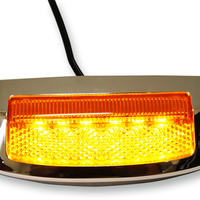 2040-1623 - CUSTOM DYNAMICS Led Front Fender Tip - Amber LED/Smoke Lens - Chrome GEN-FT-AS