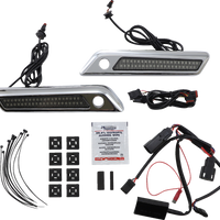 2040-2870 - CUSTOM DYNAMICS Latch Light - Saddlebag - Dual Color - Smoke - Chrome CD-SBL-DC-SC