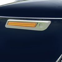 2040-2870 - CUSTOM DYNAMICS Latch Light - Saddlebag - Dual Color - Smoke - Chrome CD-SBL-DC-SC