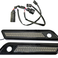 2040-2870 - CUSTOM DYNAMICS Latch Light - Saddlebag - Dual Color - Smoke - Chrome CD-SBL-DC-SC