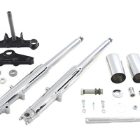 24-0757 - 41mm Chrome Fork Assembly with Chrome Sliders by V-Twin