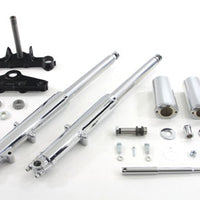24-0757 - 41mm Chrome Fork Assembly with Chrome Sliders by V-Twin