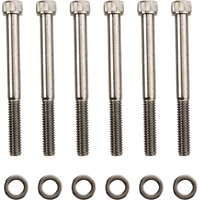 2401-0971 - DRAG SPECIALTIES Rocker Cover Smooth Bolt Kit - Chrome - M8 MK777S